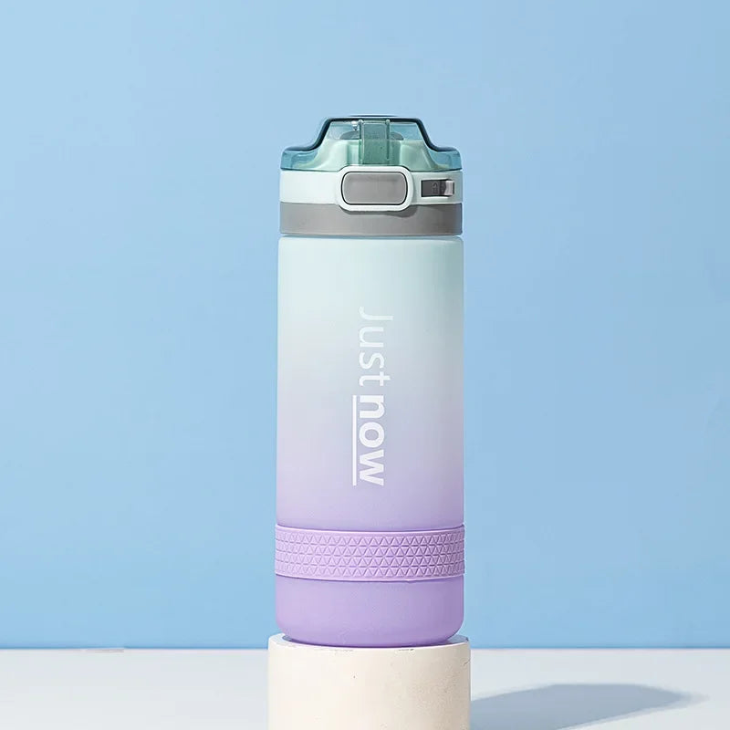 600ml Water Bottles Fashion Water Bottle with Straw BPA Free Portable Outdoor Sport Cute Drinking Plastic Bottles Eco-Friendly-6